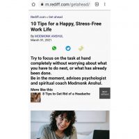 rediff - STress free life worklife